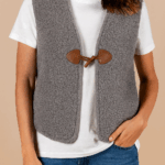 Gilet de berger Femme Gris