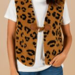Gilet de berger Femme Léopard